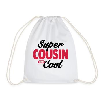 super cousin cool / cadeau humour cousin - Sac de sport léger - blanc - Devant