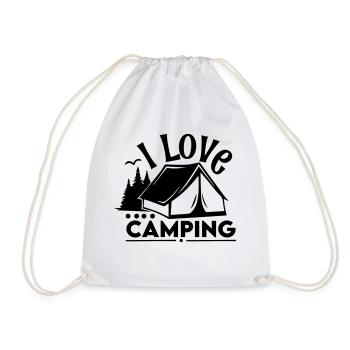 I Love Camping 01 - Turnbeutel - Weiß - Vorne