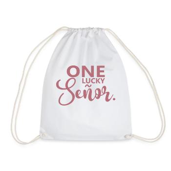 One Lucky Señor Wedding Husband To Be Groom - Drawstring Bag - white - Front