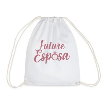 Future Esposa Engagement Bridal Shower Wedding - Drawstring Bag - white - Front