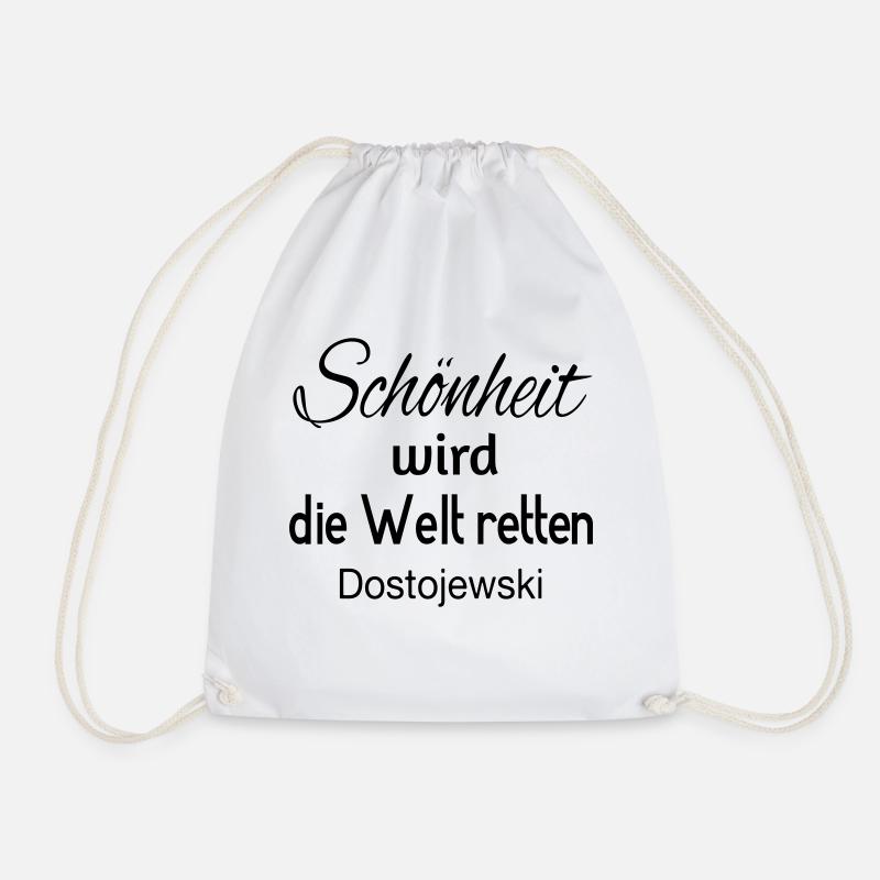 Schönheit wird die Welt retten - Turnbeutel - Weiß