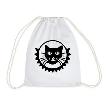 Dessin animé de chat - Sac de sport léger - blanc - Devant