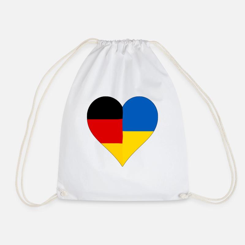 Ukraine Deutschland - Turnbeutel - Weiß