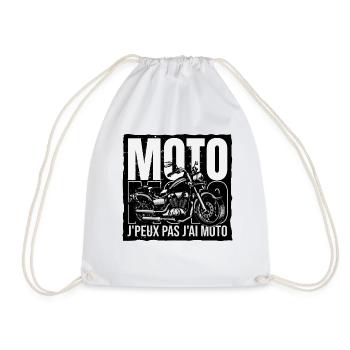 J'peux pas j'ai moto - Sac de sport léger - blanc - Devant