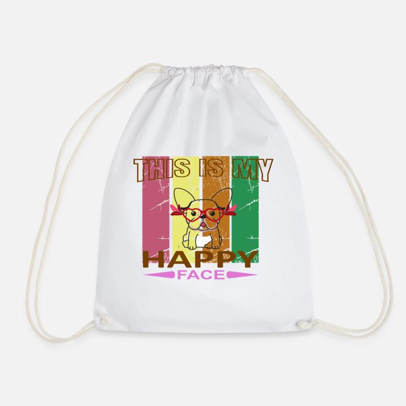 Happy Face - Turnbeutel - Weiß