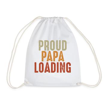 Proud Papa loading Väter Vatertag - Turnbeutel - Weiß - Vorne