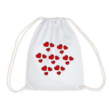 SAINT VALENTINE. bachelorette party. I LOVE YOU. I LOVE YOU. LOVE - Drawstring Bag - white - Front