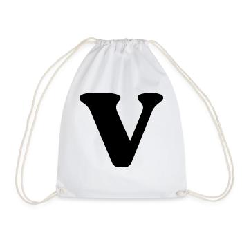 Lettre v - Sac de sport léger - blanc - Devant
