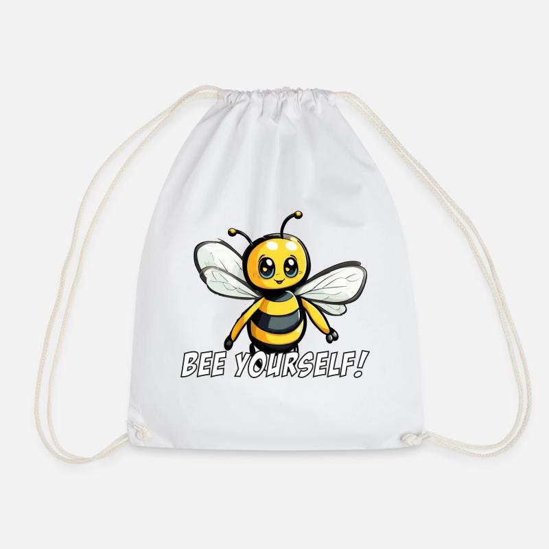 bee yourself happy bee - Turnbeutel - Weiß
