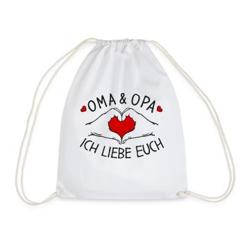 Oma und Opa ich liebe Euch - Turnbeutel - Weiß - Vorne