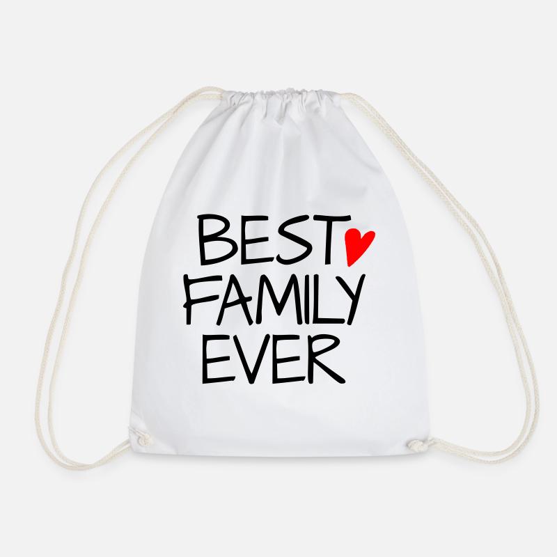 Best family ever - Drawstring Bag - white