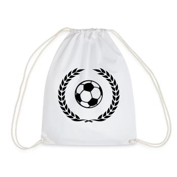 fussball icon lorbeerkranz - Turnbeutel - Weiß - Vorne