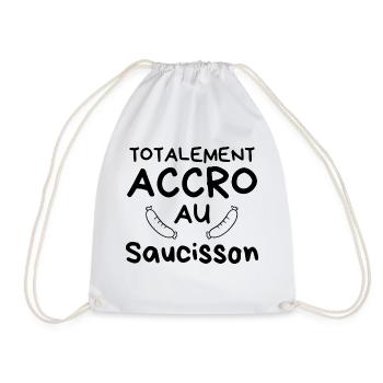 Totalement accro au saucisson - Sac de sport léger - blanc - Devant