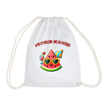 La vie est meilleure avec des pastèques - Sac de sport léger - blanc - Devant