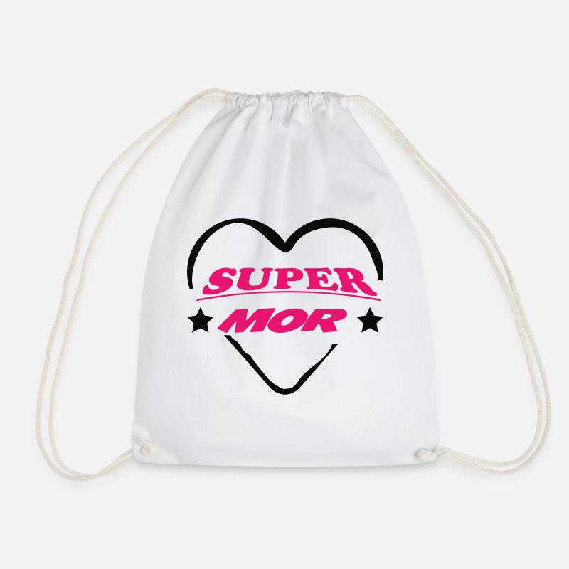 SUPER MOR - Drawstring Bag - white