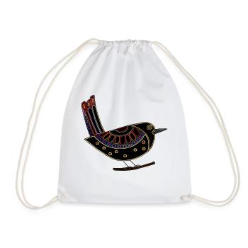 Colorful bird - Drawstring Bag - white - Front