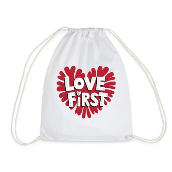 love first - Turnbeutel - Weiß - Vorne