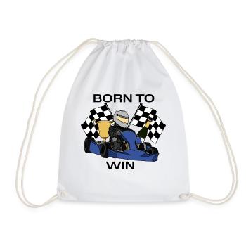 Born to Win - Drawstring Bag - white - Front