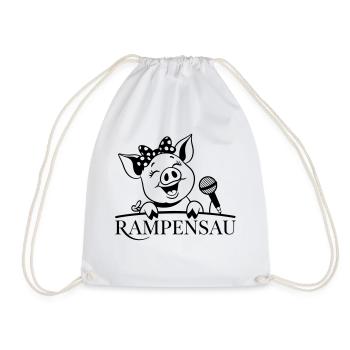 Ramp pig - Drawstring Bag - white - Front