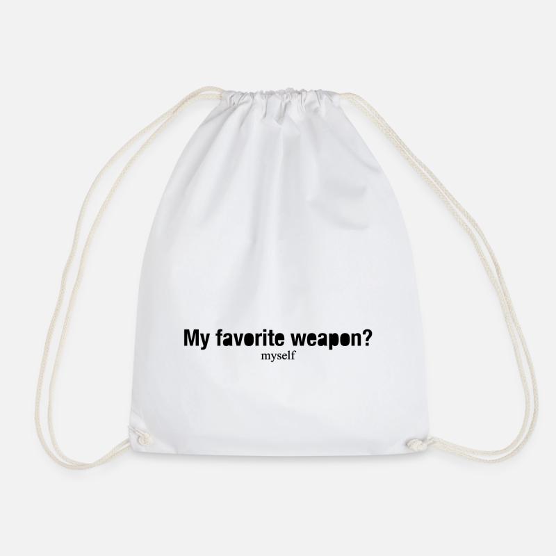 « Mon arme préférée, c’est moi-même » - Sac de sport léger - blanc