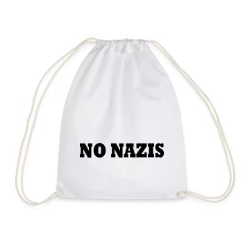 No nazis - Drawstring Bag - white - Front