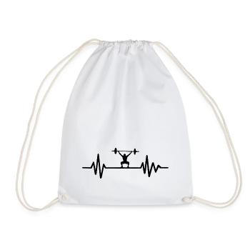 Haltérophilie - Heartbeat - Sac de sport léger - blanc - Devant