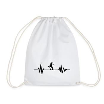 Football - Battements de cœur - Sac de sport léger - blanc - Devant