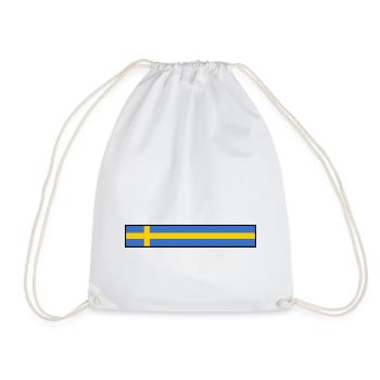 Schwedische flagge - Turnbeutel - Weiß - Vorne