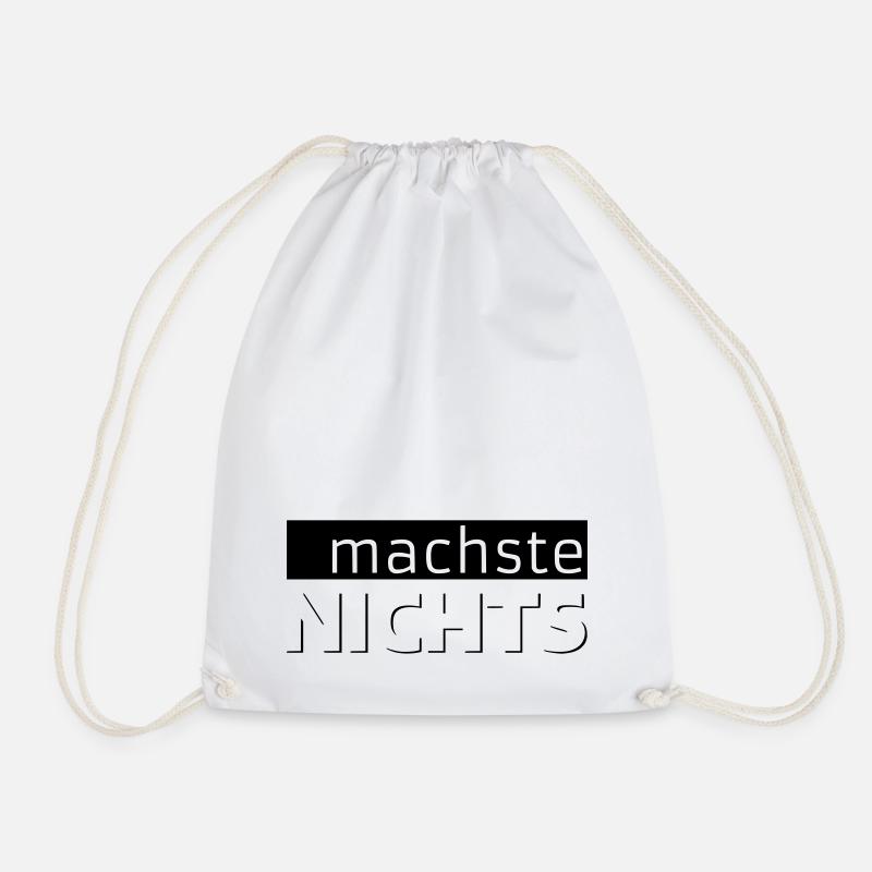 machste NICHTS - Turnbeutel - Weiß