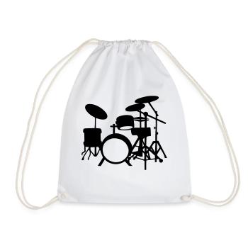 Drums - Drawstring Bag - white - Front