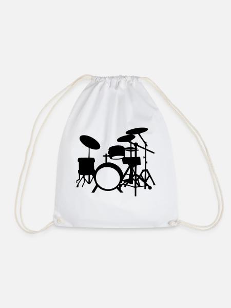 Drums - Drawstring Bag - white