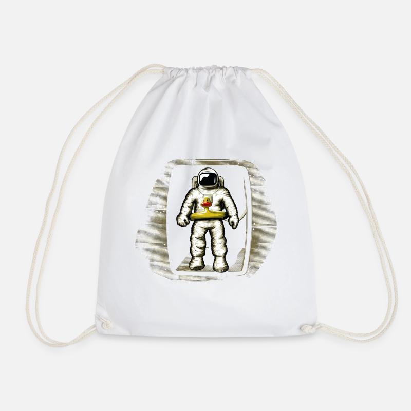 Astronaut - Drawstring Bag - white