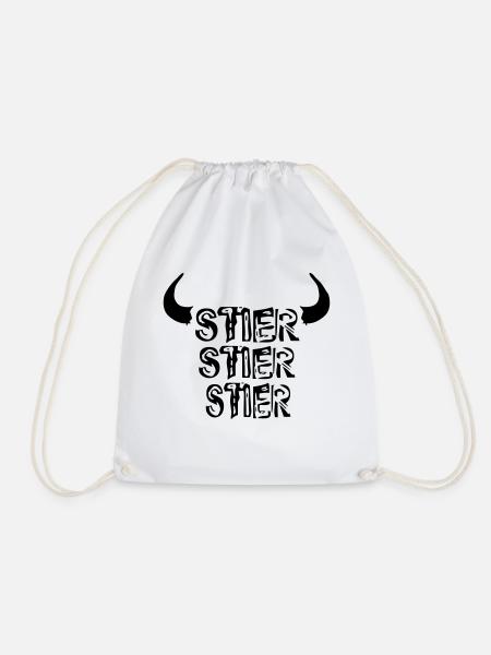 Stier, Stier, Stier!! - Turnbeutel - Weiß