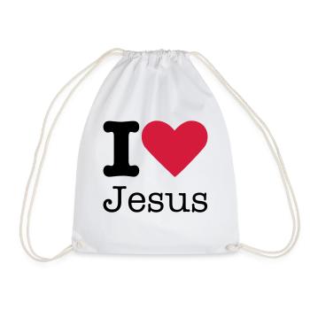 I Love Jesus - Turnbeutel - Weiß - Vorne