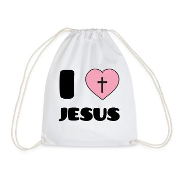 I Love Jesus - Sac de sport léger - blanc - Devant