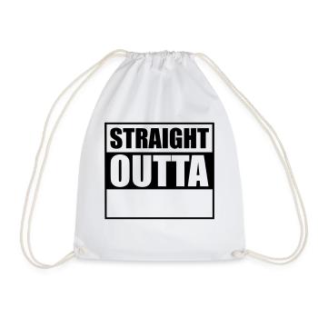 Straight outta - Turnbeutel - Weiß - Vorne