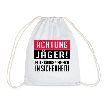 Achtung Jäger - Turnbeutel - Weiß - Vorne