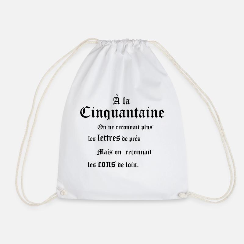 cinquantaine 50ans - Sac de sport léger - blanc