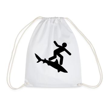 Hai - Surfer sur Hai - Sac de sport léger - blanc - Devant