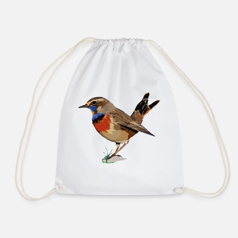 Blaukehlchen_Luscinia svecica - Turnbeutel - Weiß
