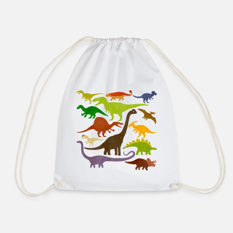 Dino Design - Turnbeutel - Weiß