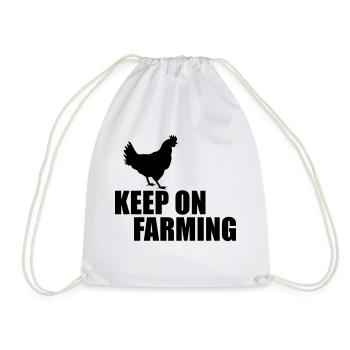 keep on farming 20 - Drawstring Bag - white - Front
