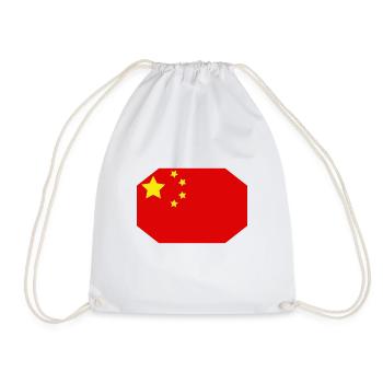 Drapeau de la Chine - Sac de sport léger - blanc - Devant