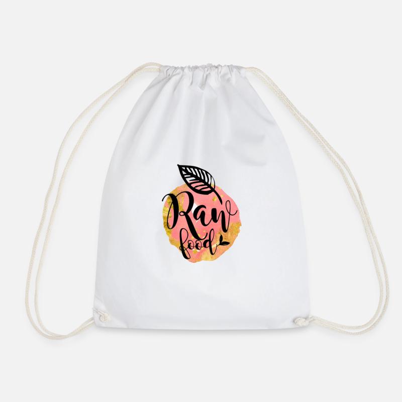 Vegan vegetarian animal welfare gift idea - Drawstring Bag - white