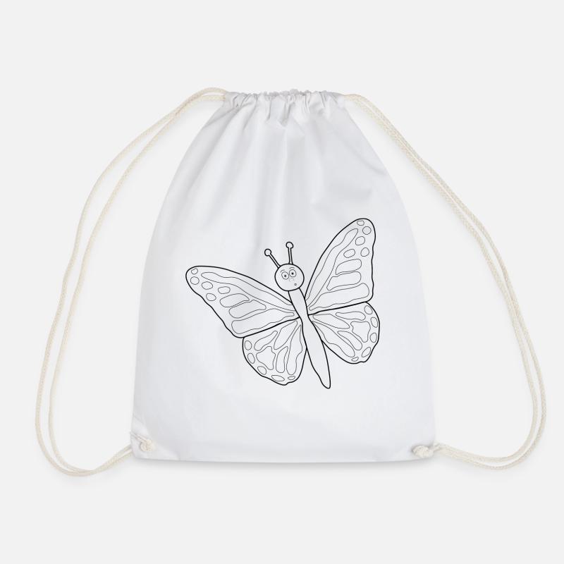 Achtung ein Schmetterling - Turnbeutel - Weiß