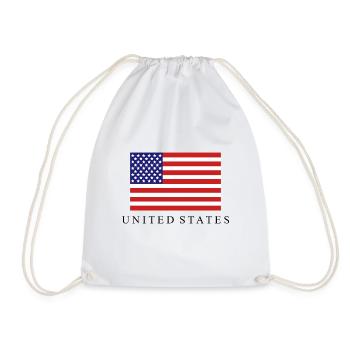 Drapeau des etats unis - Sac de sport léger - blanc - Devant