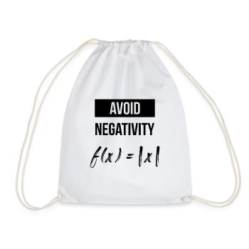 Avoid negativity - Drawstring Bag - white - Front