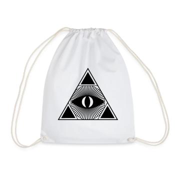 Eye - Drawstring Bag - white - Front