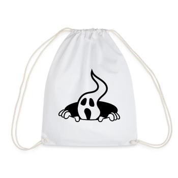 trou au sol fantôme hanté horreur monstre halloween g - Sac de sport léger - blanc - Devant