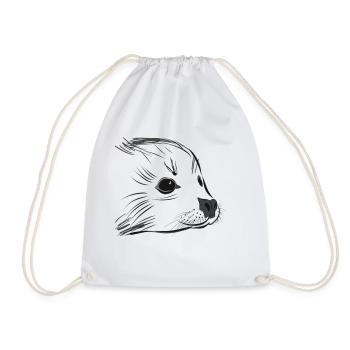Seal - Drawstring Bag - white - Front